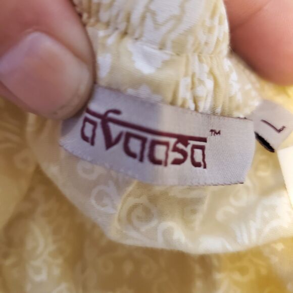 Womes Tiered Maxi Skirt Yellow Damask Peasant Summer - Picture 11 of 12